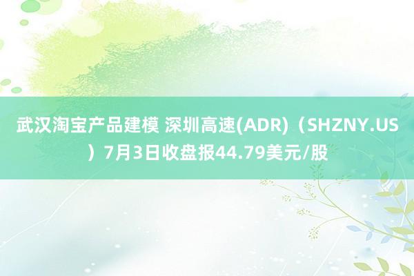 武汉淘宝产品建模 深圳高速(ADR)（SHZNY.US）7月3日收盘报44.79美元/股