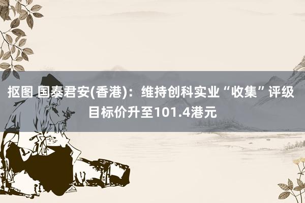 抠图 国泰君安(香港)：维持创科实业“收集”评级 目标价升至101.4港元